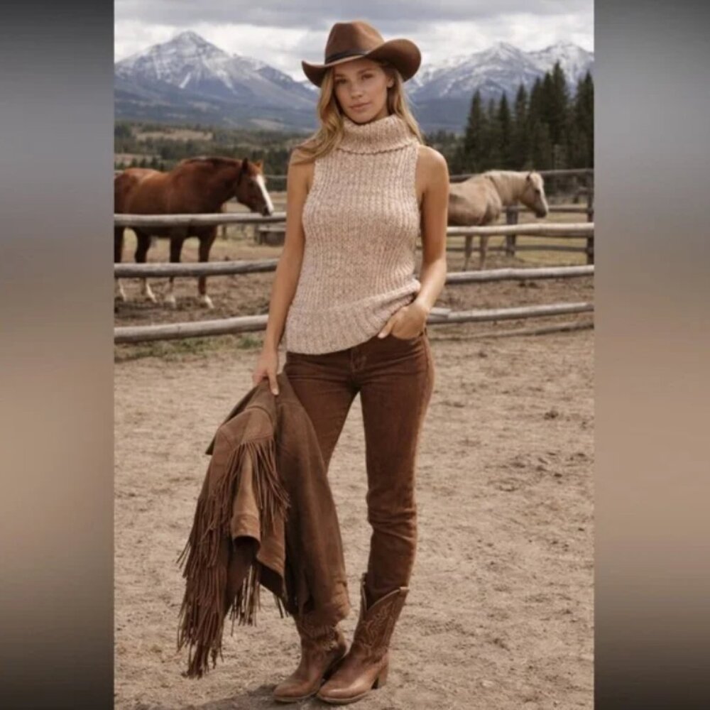 Brand New Pilcro Turtleneck Tank Sweater